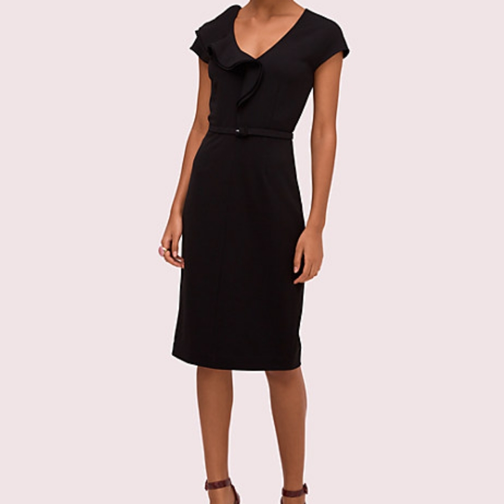 kate spade crepe ruffle dress size 6